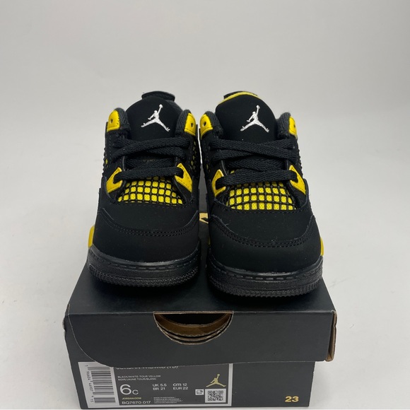 Nike Air Jordan 4 Retro TD “Thunder/Tour Yellow” 2023 - Picture 2 of 4